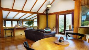 A seating area at Shanleys Huon Valley