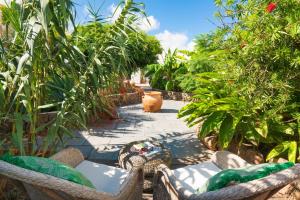 A garden outside Finca Botanico Secret Garden