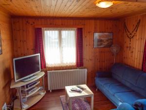 TV a/nebo společenská místnost v ubytování Chalet Bärgsunna