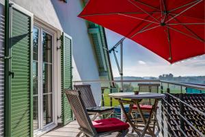 Balkón nebo terasa v ubytování Ferienappartements Tor zum Allgäu