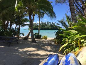 Ein Strand an oder in der Nähe der Villa