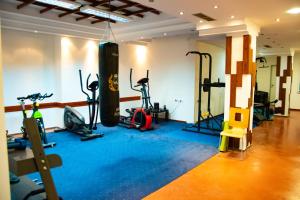Fitness centrum a/nebo fitness zařízení v ubytování Hotel Airport Tirana