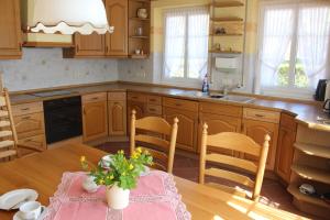 Kuchyň nebo kuchyňský kout v ubytování Ferienwohnung an der Mühle + 21 fotografií
