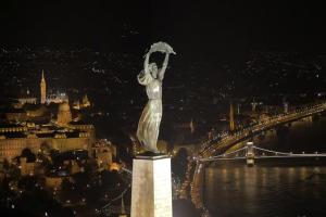 A general view of Budapest or a view of the city taken from Az apartmant
