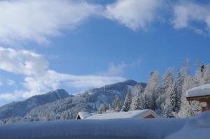 Blockhaus Chalet Heim im Winter