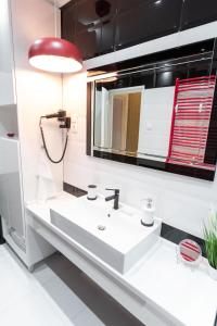 Kuchyň nebo kuchyňský kout v ubytování Flame Luxus Apartman