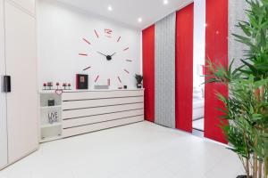 Kuchyň nebo kuchyňský kout v ubytování Flame Luxus Apartman