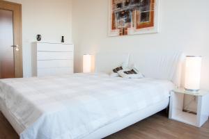 Posteľ alebo postele v izbe v ubytovaní Prostorný 3 pokojový apartmán s dvěma terasami