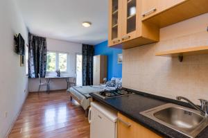 Kuchyň nebo kuchyňský kout v ubytování Villa Brasina