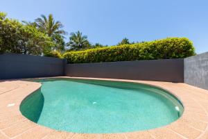 a small swimming pool in a backyard with a fence at Location, location, Sunshine Beach in Sunshine Beach