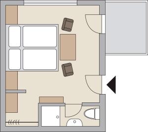 The floor plan of Gasthof Burkert