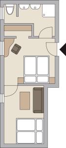 The floor plan of Gasthof Burkert