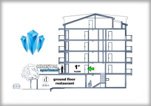 Půdorys ubytování Kristal Apartmani