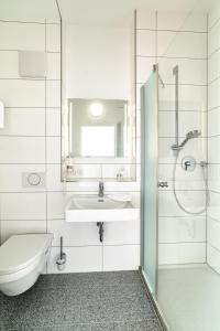 Koupelna v ubytování Hotel am Stadtrand