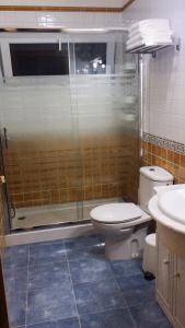 サンタ・クルス・デ・ラ・パルマにあるLa Dehesa Aのバスルーム(シャワー、トイレ、シンク付)