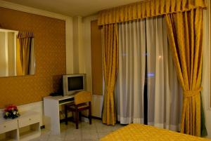 TV a/nebo společenská místnost v ubytování Hotel Michelangelo + 37 fotografií