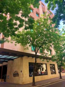 a building with a tree in front of it at Hotel Metropolitano Supara in Buenos Aires