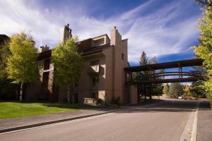 a building on the side of a road at Elkhorn Village in Sun Valley