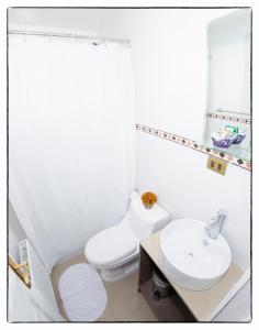 Koupelna v ubytování Hostal Los Teros