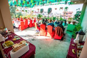 Restoran või mõni muu söögikoht majutusasutuses Kathmandu Sunny Hotel