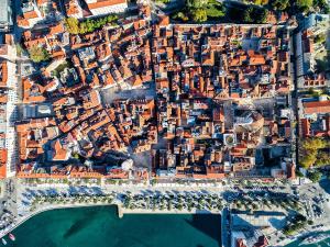 Ein allgemeiner Blick auf Split oder ein Stadtblick von der Ferienwohnung aus