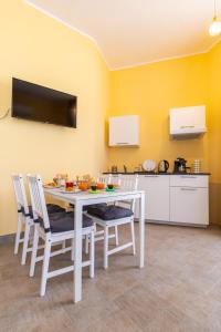 Kuchyň nebo kuchyňský kout v ubytování B&B Trianon