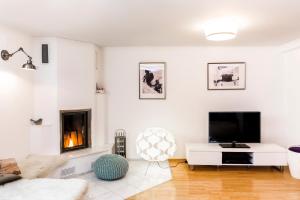 Μια τηλεόραση ή/και κέντρο ψυχαγωγίας στο Bungalow Nr. 33