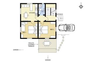 The floor plan of Apartment Lilly
