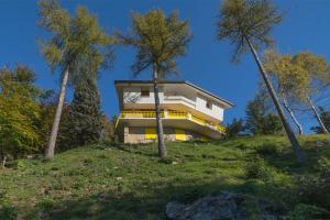 a house on top of a hill with trees at Villa Amarita in Piano dei Resinelli