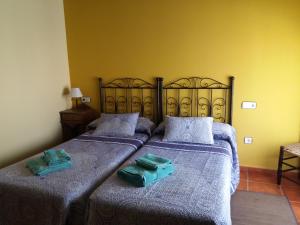 Posteľ alebo postele v izbe v ubytovaní Casa Rural El Caño de Abajo