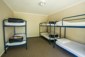 Een stapelbed of stapelbedden in een kamer bij Fiordland Great Views Holiday Park 
