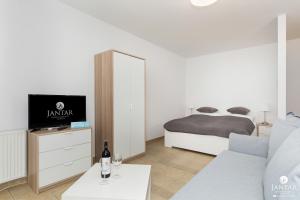 Posteľ alebo postele v izbe v ubytovaní Jantar Apartamenty- Zielone Tarasy
