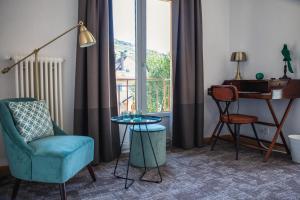 Posezení v ubytování Auberge de Rivaz