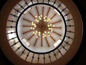 an overhead view of a ceiling with a chandelier at Hotel Tossal d'Altea in Altea