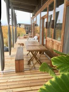 Balkón alebo terasa v ubytovaní Seehaus Inselwelt