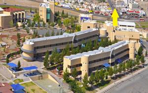 Pohľad z vtáčej perspektívy na ubytovanie Departamento privado zona de la UACH