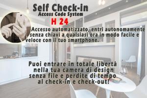 a poster for a self check in access code system in a room at Z-ArchSuites in Rome
