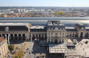 Letecký snímek ubytování B&B HOTEL Bordeaux Centre Gare Saint-Jean