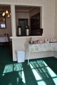 a bathroom with a sink and a toilet at Silver Maple Inn and The Cain House Country Suites in Bridgeport