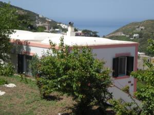 蓬扎的住宿－Villa Pina，山丘上的房子,前面有一棵树