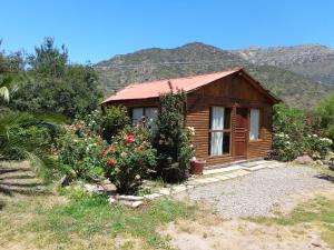 Cảnh núi rừng hoặc tầm nhìn ra núi từ nhà nghỉ nhỏ