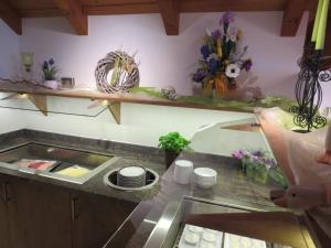 Kuchyň nebo kuchyňský kout v ubytování Hotel Pension Fent