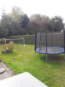 a trampoline in a yard with at Le chalet d Egide in Waimes