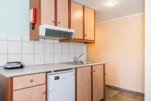 Kuchyň nebo kuchyňský kout v ubytování Dados Hotel