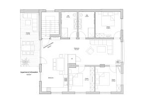 Půdorys ubytování Alpen Apart Heiss - DELUXE XL Apartments
