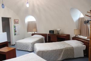 a hotel room with two beds and two windows at The Hirosawa City Dome House West Building / Vacation STAY 6890 in Chikusei