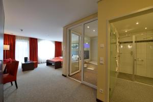 Koupelna v ubytování Aribo Hotel