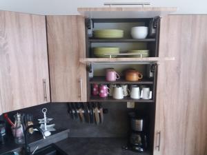 Kuchyňa alebo kuchynka v ubytovaní Apartmán u Klínovce
