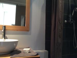 アヴィニョンにあるGalante intramurosのバスルーム(洗面台、鏡付)