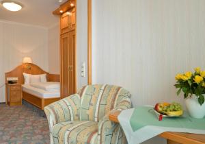 Postel nebo postele na pokoji v ubytování Hotel Pension Fent